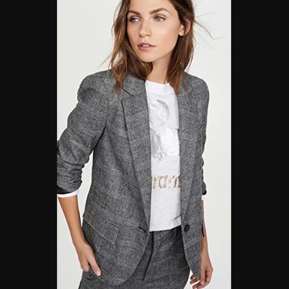 NWT Isabel Marant Etoile Kice plaid Blazer - Picture 1 of 9